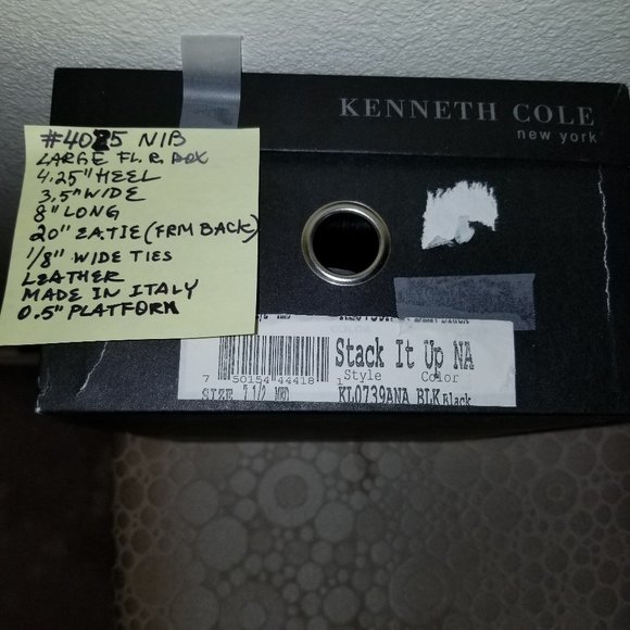 #4025 NIB Kenneth Cole Black Leather Gladiator 7.5 - Picture 5 of 16